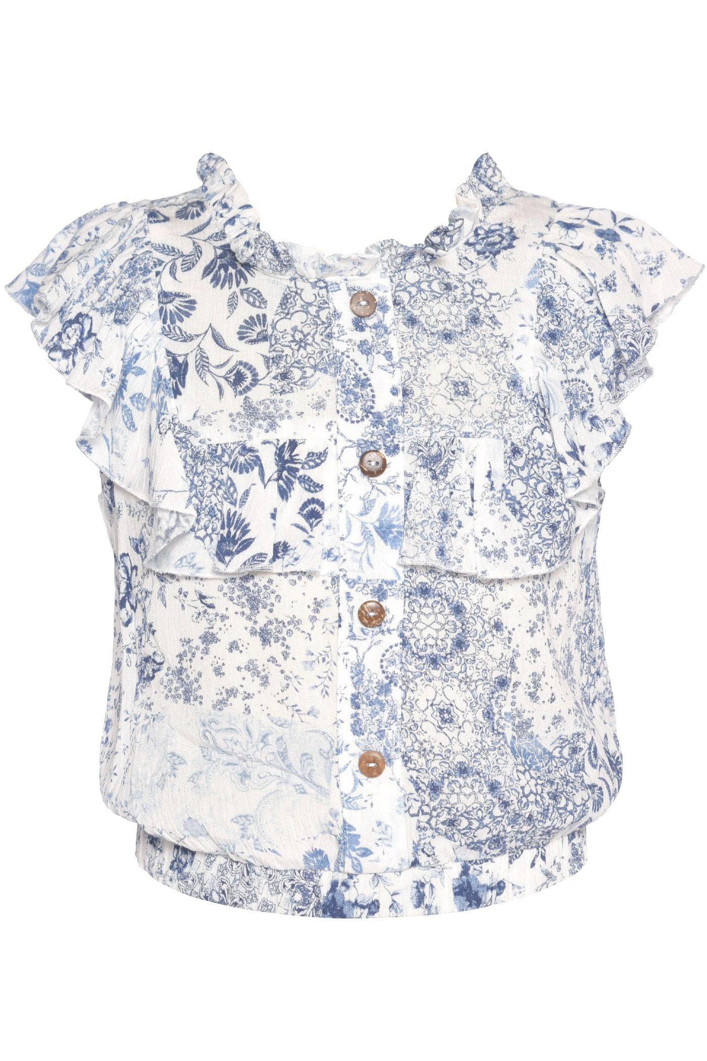 Navy Printed Top